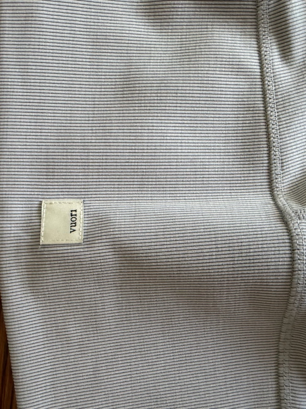 Vuori Ribbed Leggings in Light Gray